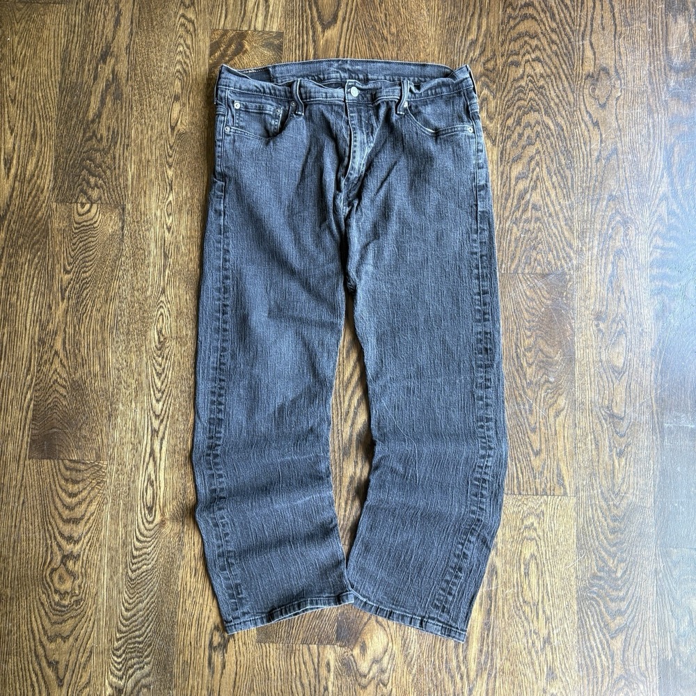 Levi's 569 Loose Fit Straight Leg Men's Jeans 36x32 Black Denim Baggy Dark Wash